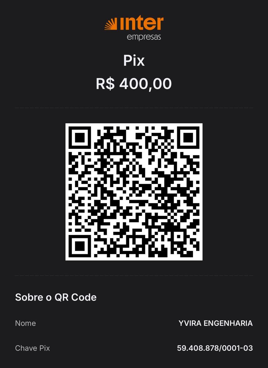 QR Code PIX para pagamento de R$ 400,00 à Yvira
